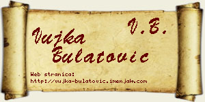 Vujka Bulatović vizit kartica